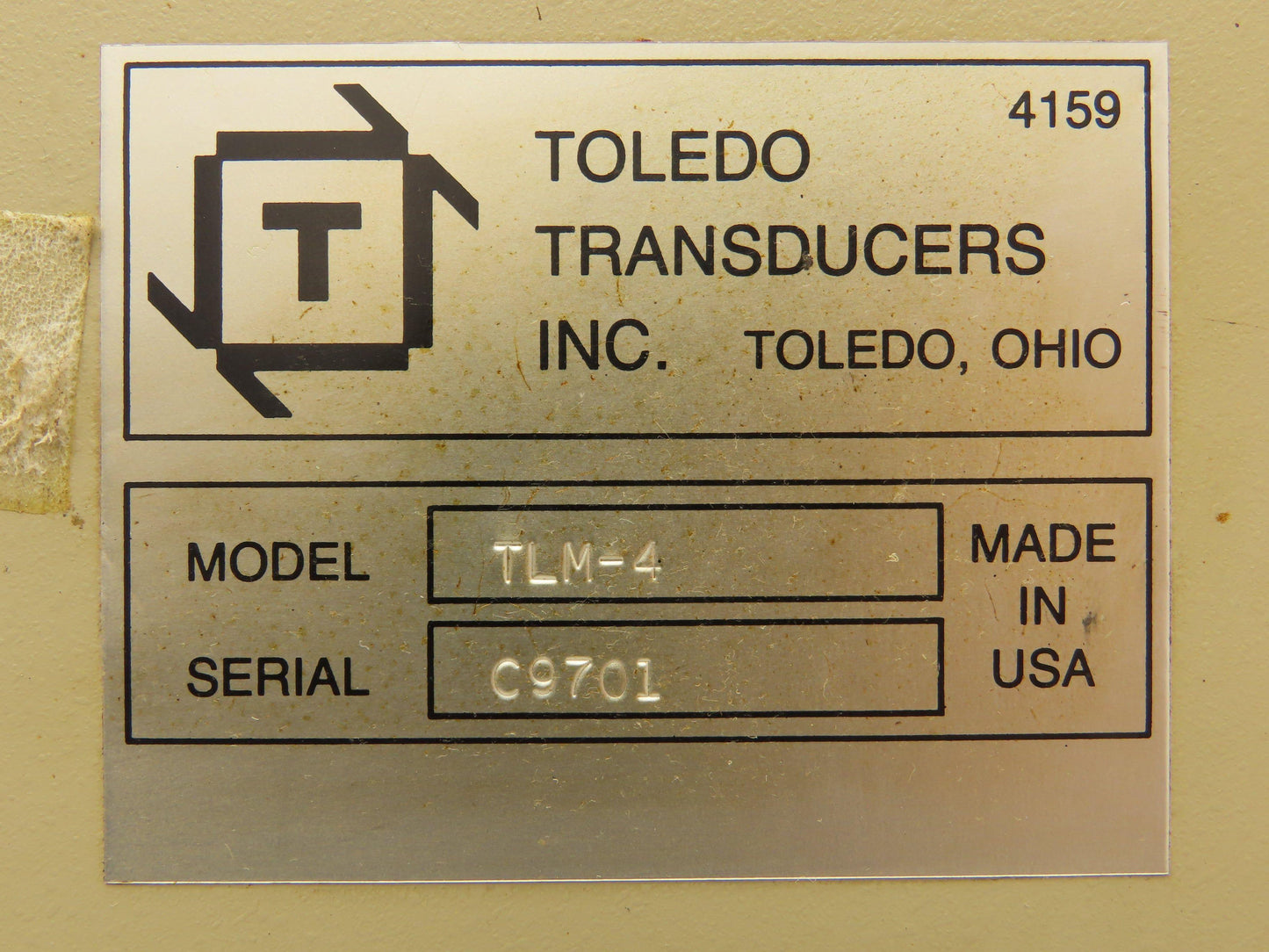Toledo Transducers TLM-4 Tonnage Monitor TLM I/O Load Module
