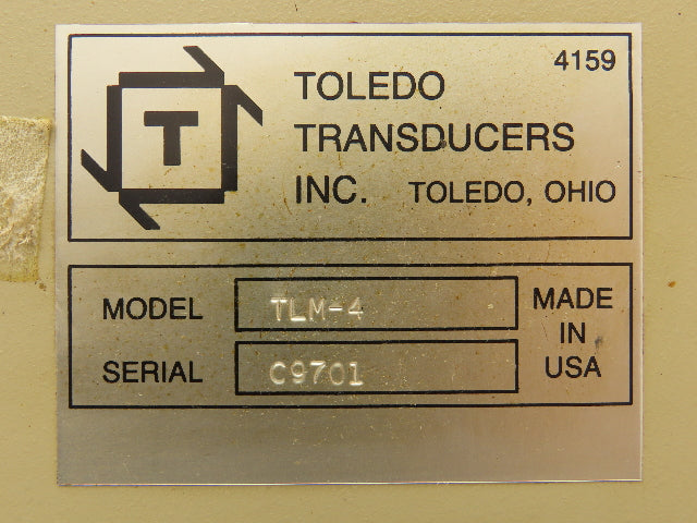 Toledo Transducers TLM-4 Tonnage Monitor TLM I/O Load Module