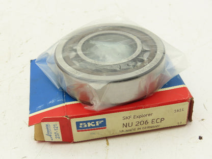 SKF NU206 ECP Cylindrical Roller Bearing 30MM Bore 62MM OD 16MM Width Lot Of 4