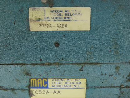 MAC Valves 2-Station Pneumatic Solenoid Valve Stack 3/8" Manifold 120V Series 82