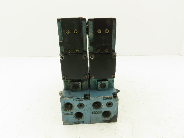 MAC Valves 2-Station Pneumatic Solenoid Valve Stack 3/8" Manifold 120V Series 82
