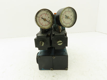 MAC Valves 2-Station Pneumatic Solenoid Valve Stack 3/8" Manifold 120V Series 82