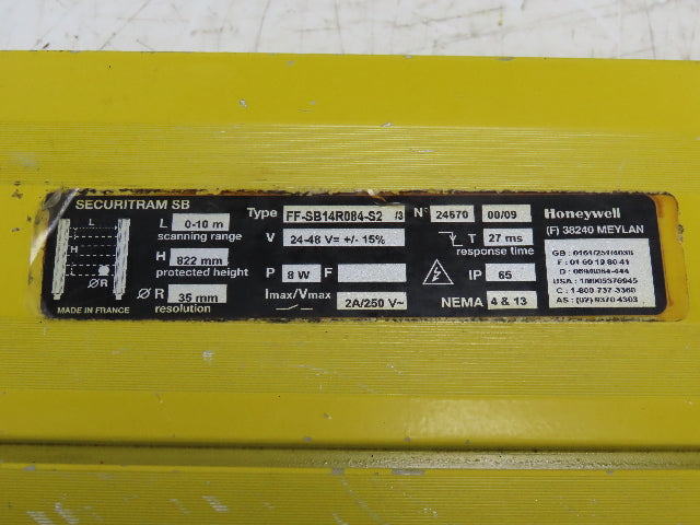 Honeywell FF-SB14R084-S2 Securitram SB Light Curtain Receiver