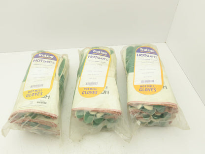 TruLine A126220 Hotshot Hot Mill Heat Resistant Gloves 32oz Large  Lot of 18