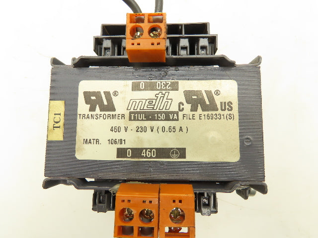 Meth T1UL-150VA Industrial Control Transformer 460/230V 0.65A