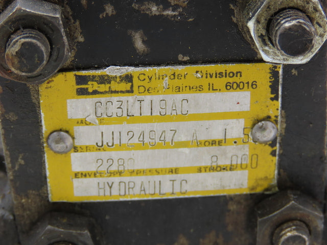 Parker CC3LT19AC 3L Hydraulic Cylinder 1.5" Bore 8" Stroke 2280 PSI Side Lug