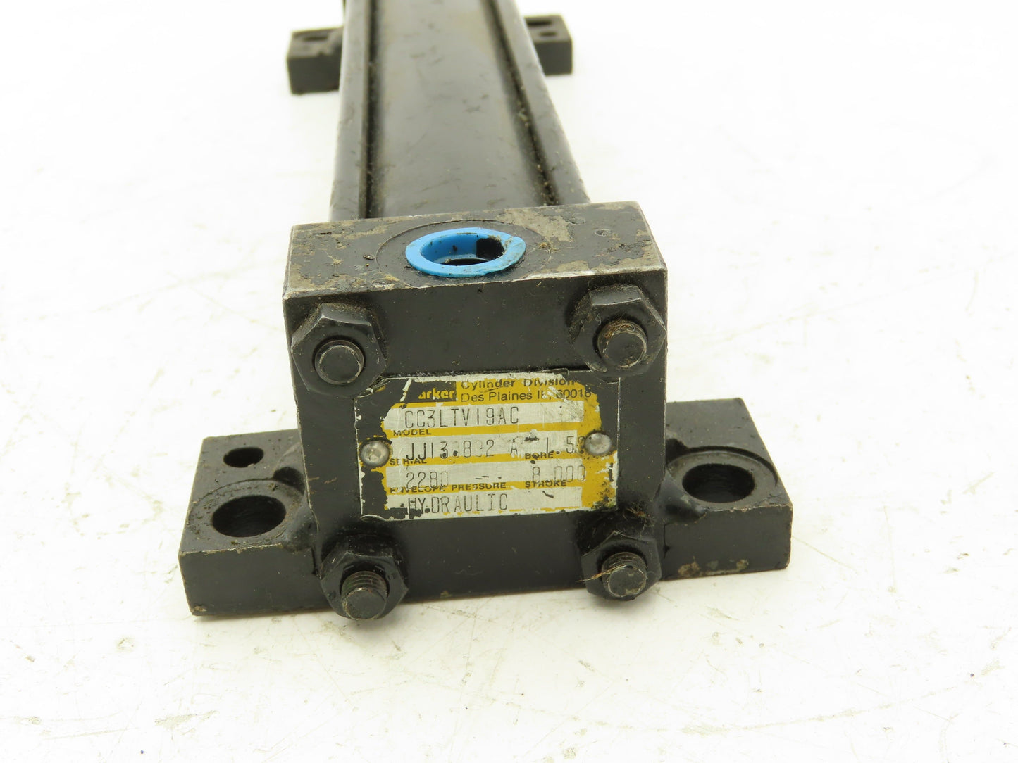 Parker CC3LTV19AC 3L Hydraulic Cylinder 1.5" Bore 8" Stroke 2280 PSI Side Lug