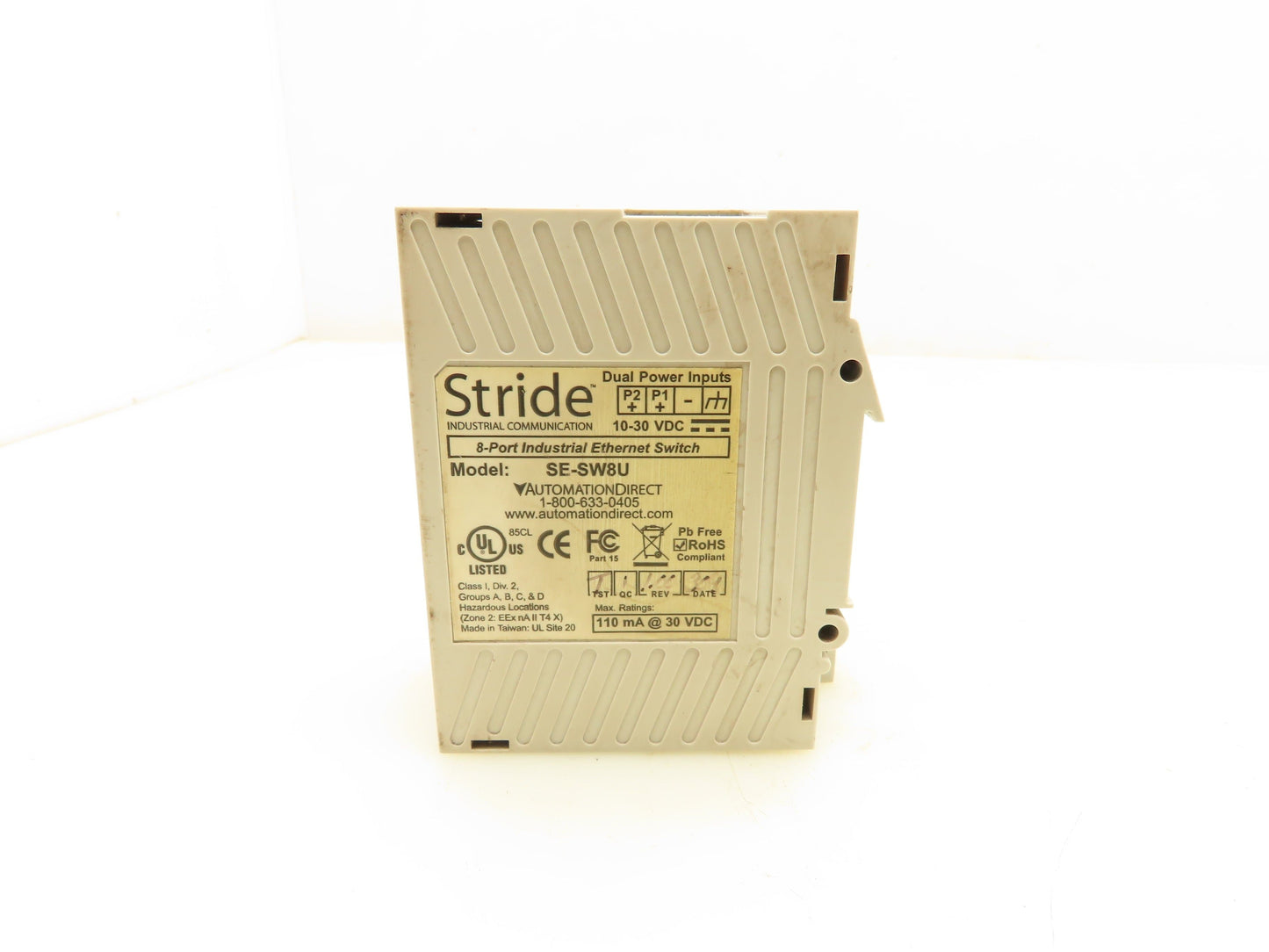 Stride SE-SW8U Automation Direct 8 Port Industrial Ethernet Switch 10-30 VDC
