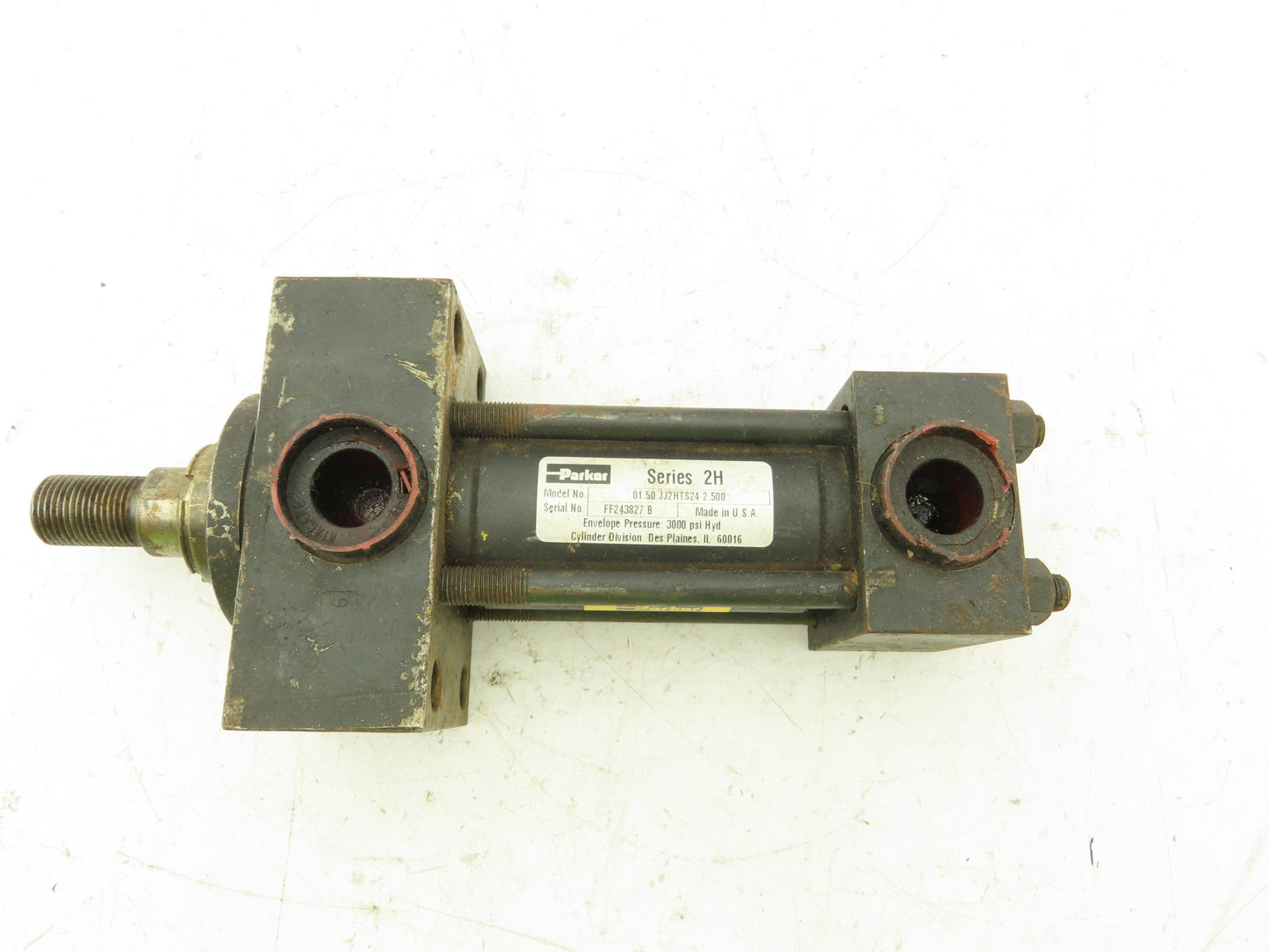 Parker Series 2H JJ2HTS24 Hydraulic Cylinder 1.5" Bore 2.5" Stroke 3000 PSI