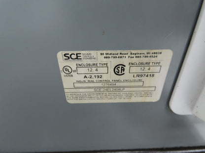 SCE SCE-24EL2408LP Industrial Electrical Enclosure With Backplate 24x24x8"