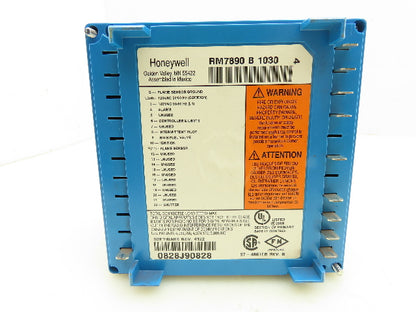 Honeywell RM7890B1030 Burner Flame Control Relay Module JR2 Cut Base Unit