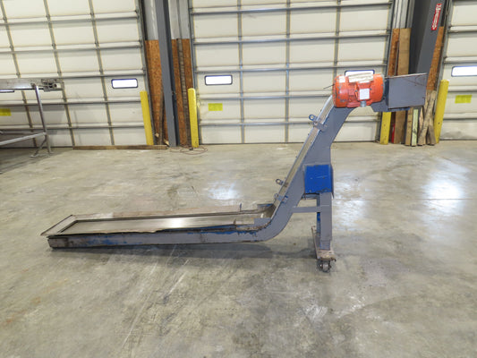 LNS Turbo Magnetic Slide CNC Chip Conveyor 77" Infeed 45-52" Discharge 460V 3PH