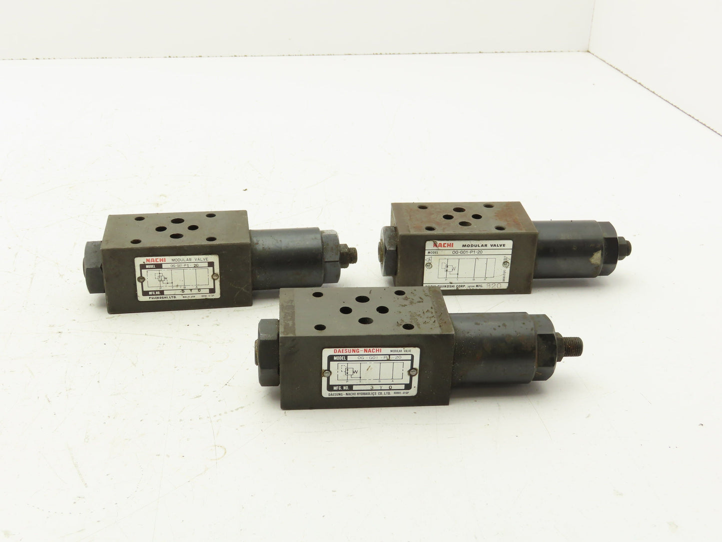 Nachi OG-G01-P1-20 Hydraulic Pressure Reducing Valve  Lot of 3