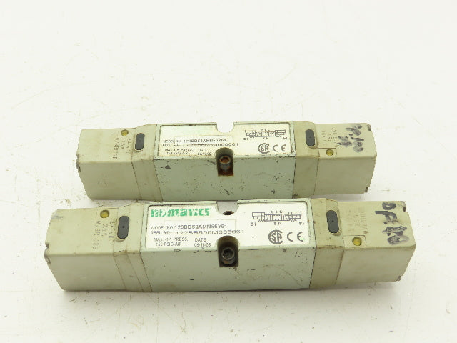 Numatics 123BB63AMN56Y61 Pneumatic Directional 4/3 Solenoid Valve 24VDC Lot of 2