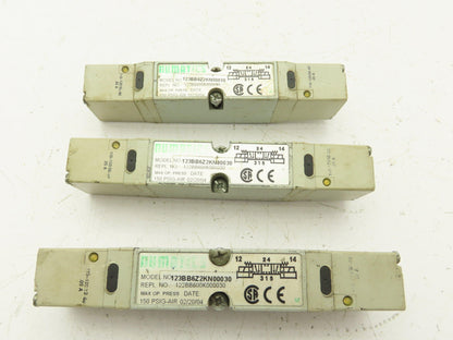 Numatics 123BB6Z2KN00030 Pneumatic Directional 4/3 Solenoid Valve 120V Lot of 3