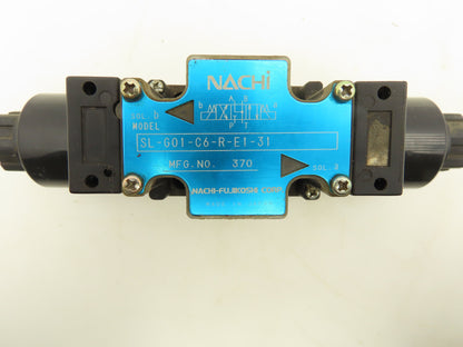 Nachi SL-G01-C6-R-E1-31 Hydraulic Directional Solenoid Valve 3-Pos 100V