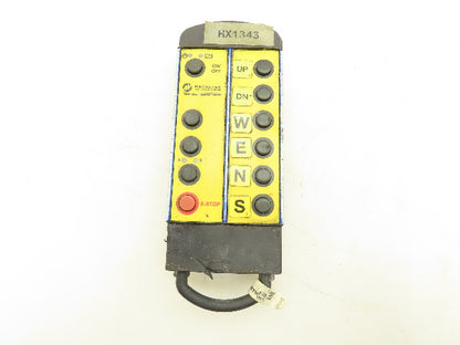 Magnetek TX12M-2 Telepilot Crane Hoist Radio Remote Control 6 Button 2 Speed