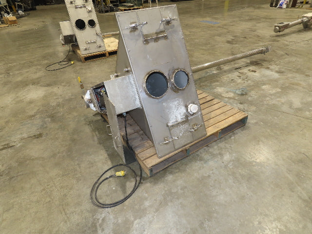 Uni-Spense Dry Powder Screw Feeder Distributor Food Grade Hopper Sifter 9' Auger