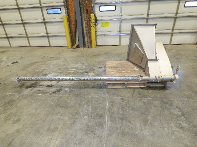 Uni-Spense Dry Powder Screw Feeder Distributor Food Grade Hopper Sifter 9' Auger