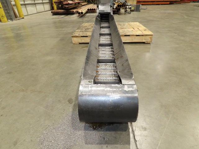 Mayfran Chip-Tote Hinge Belt CNC Chip Conveyor 68" Infeed 44" Discharge 460V 3PH