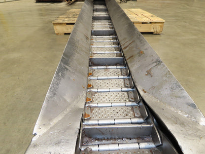 Mayfran Chip-Tote Hinge Belt CNC Chip Conveyor 68" Infeed 44" Discharge 460V 3PH