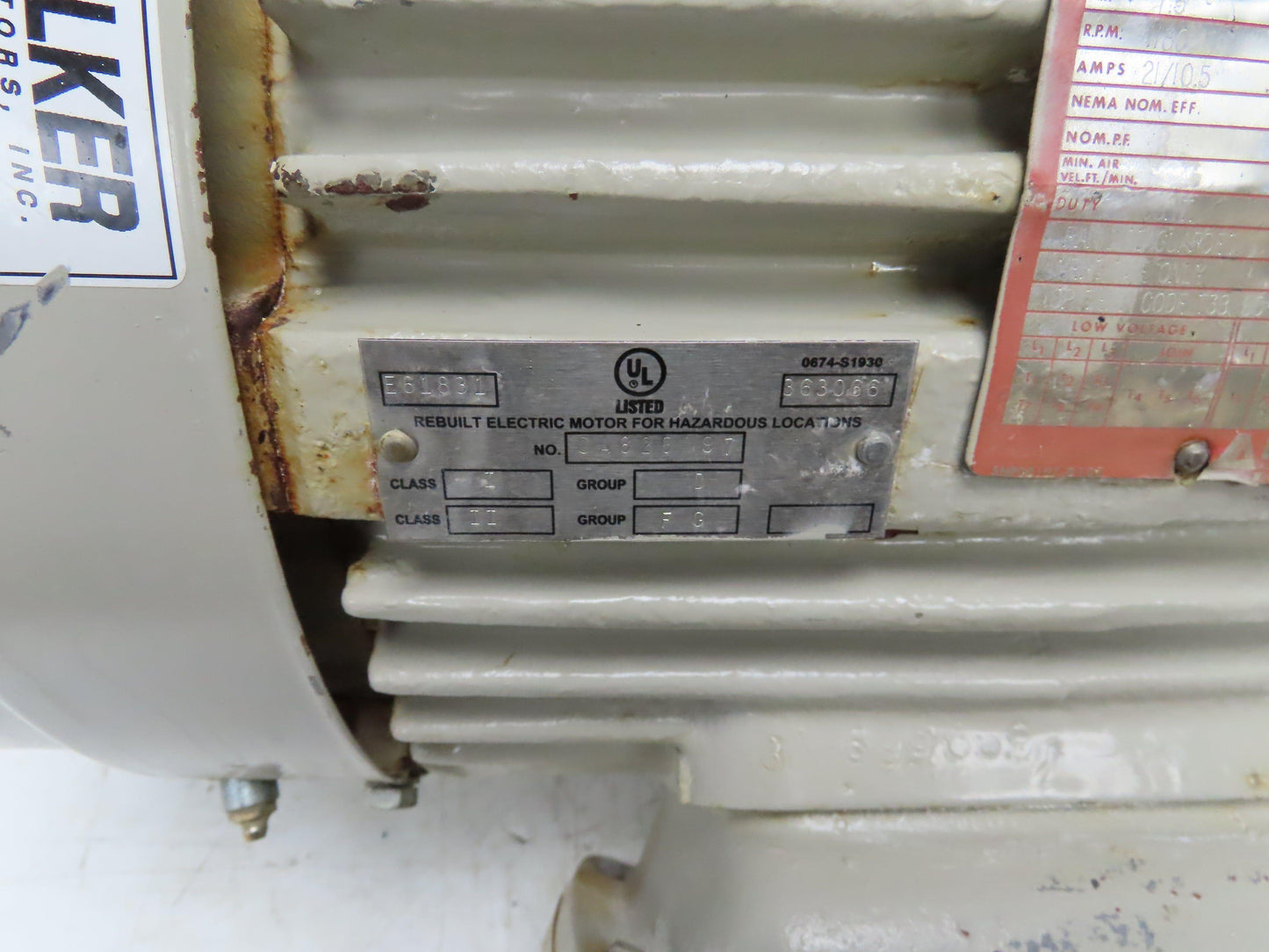 Pacemaker AC Electric Motor 7.5Hp 1180RPM Vertical Mount Haz Loc 230/460V 3Ph