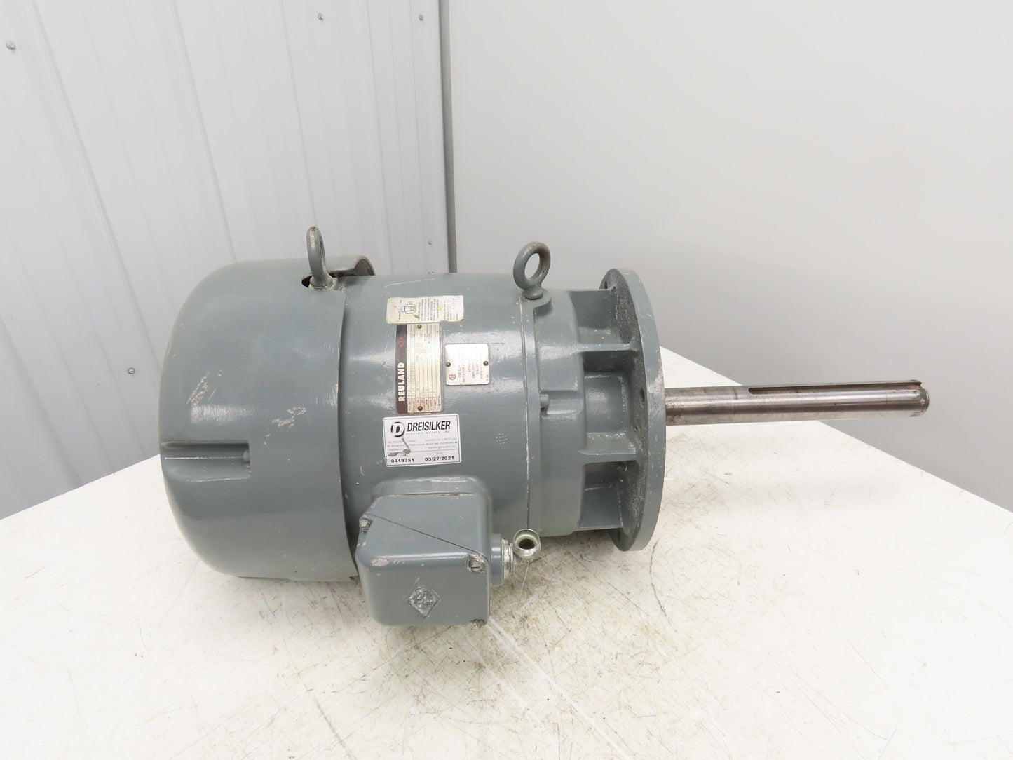 Reuland AC Electric Motor 7.5Hp 1200RPM Vertical Mount 460V 3Ph 284DZ Frame