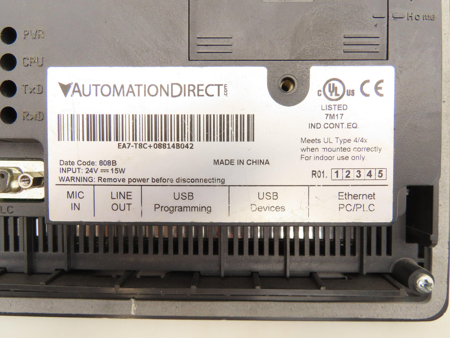 Automation Direct EA7-T8C HMI Touchscreen Operator Control Monitor