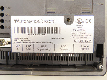 Automation Direct EA7-T8C HMI Touchscreen Operator Control Monitor