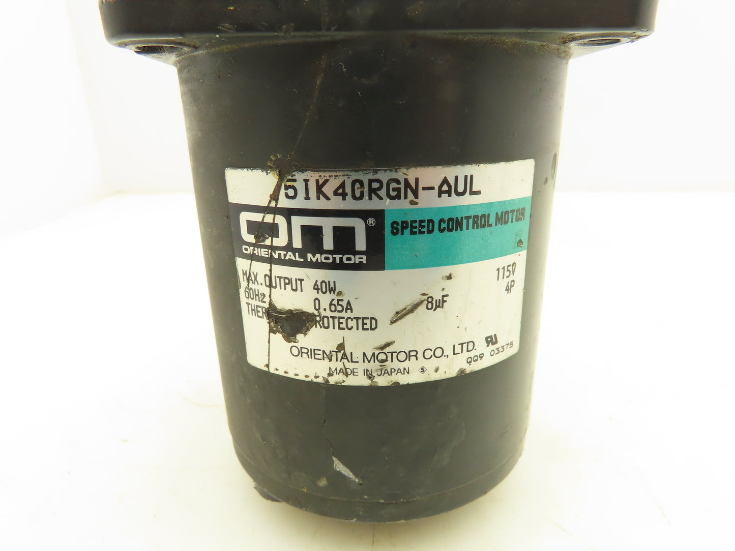 Oriental Motor 5IK40RGN-AUL Speed Control Induction Motor 40W .65A 4P 115V