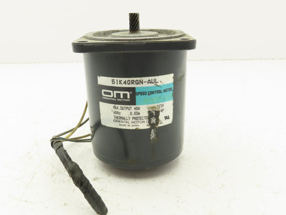 Oriental Motor 5IK40RGN-AUL Speed Control Induction Motor 40W .83A 4P 115V