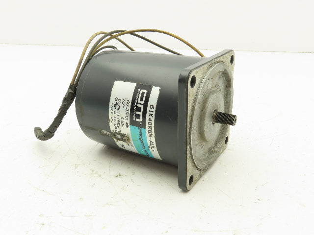 Oriental Motor 5IK40RGN-AUL Speed Control Induction Motor 40W .83A 4P 115V