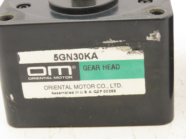 Oriental Motor 5GN30KA Gear Head 30:1 Reducer GN Series Parallel Shaft  Lot of 2
