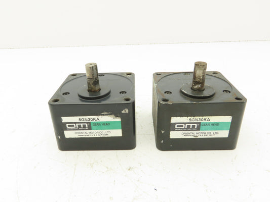 Oriental Motor 5GN30KA Gear Head 30:1 Reducer GN Series Parallel Shaft  Lot of 2