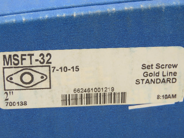 SealMaster MSFT-32 Flange Mount Ball Bearing 2 Bolt Unit 2" Bore Cast Iron
