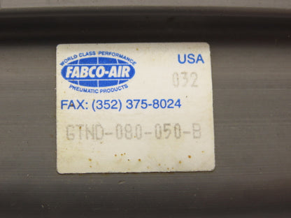Fabco GTND-080-050-B Pneumatic Tooling Cylinder 50mm Stroke Guided Toolplate