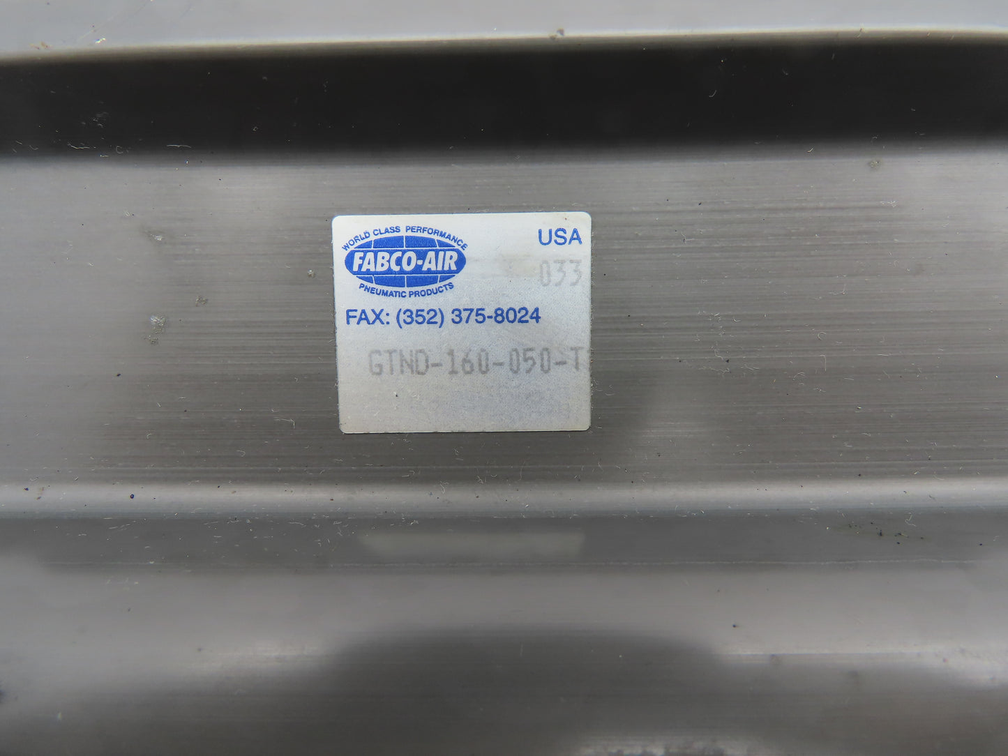 Fabco-Air GTND-160-050-T Pneumatic Tooling Cylinder 50mm Stroke Guided Toolplate