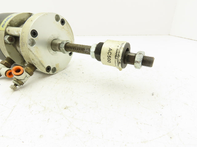 Bimba F0D-501.5 Flat-1 Pneumatic Air Cylinder 2.5" Bore 1.5" Stroke Double Rod