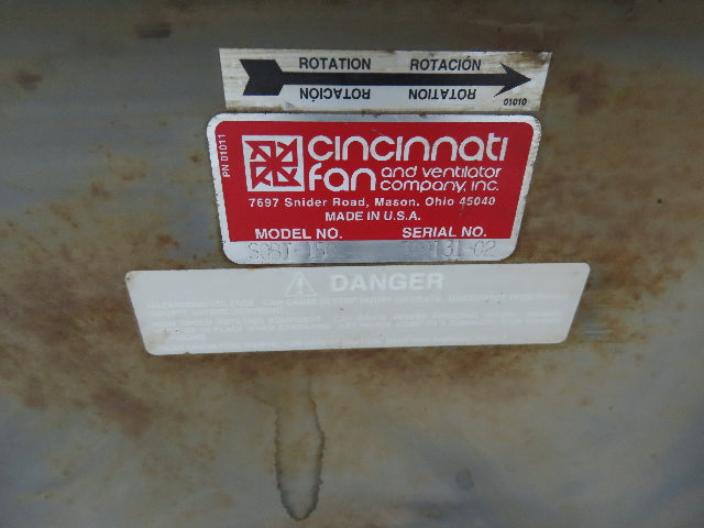 Cincinnati SQBI-150 Backward Incline Blower 1/2 Fan Width 7.5HP 3Ph 3237CFM