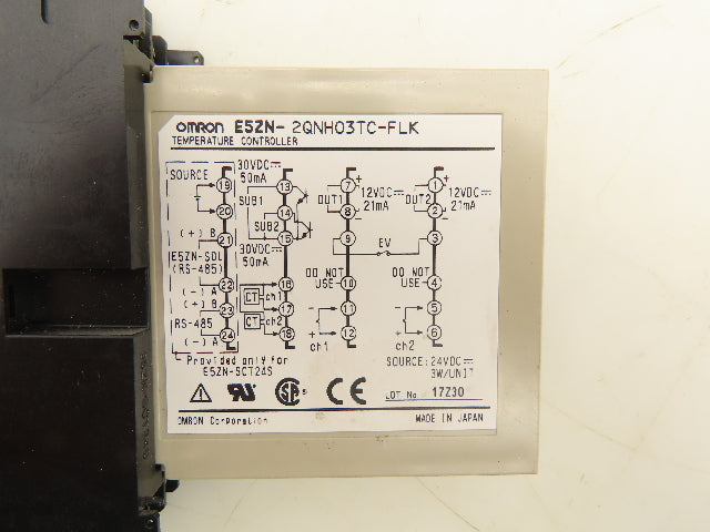 Omron E5ZN-2QNH03TC-FLK Temperature Controller Module w/Terminal Base