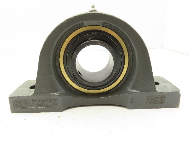 SealMaster EMP-35 Pillow Block Ball Bearing Unit 2-3/16"Bore Two Bolt Base Cast Iron