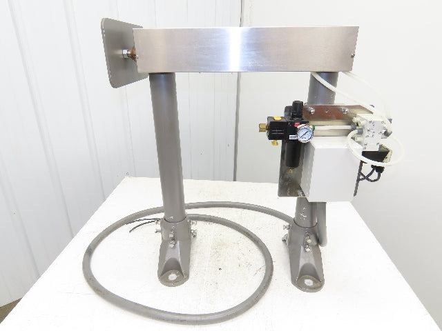 Stainless Steel Conveyor Diverter Kicker Pneumatic 18" Stroke 24" Tall