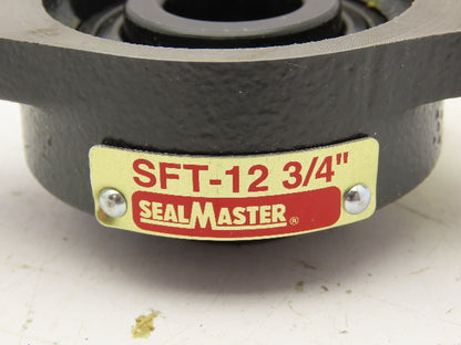 SealMaster SFT-12 2-Bolt Flange Mount Ball Bearing 3/4" Bore Cast Iron