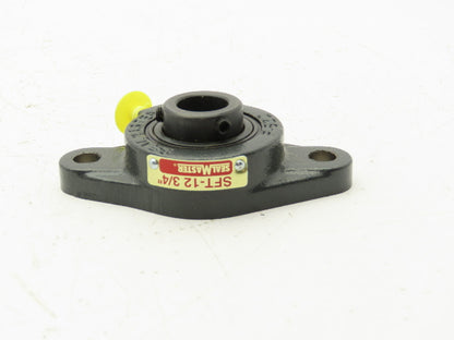 SealMaster SFT-12 2-Bolt Flange Mount Ball Bearing 3/4" Bore Cast Iron