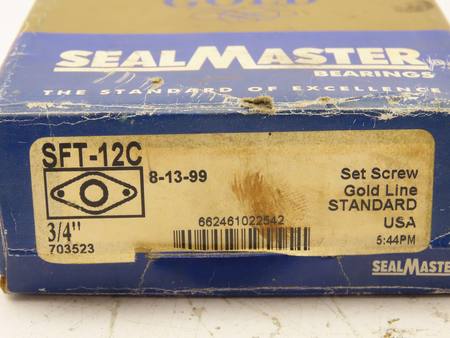 SealMaster SFT-12C 2 Bolt Flange Mount Ball Bearing Unit 3/4"Bore Cast Iron