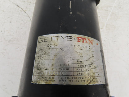 Fanuc A06B-0602-B025 Model 20 DC Servo Motor 128V 33A 1500 RPM 6V Tachogenerator