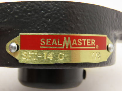 SealMaster SFT-14C 2 Bolt Flange Mount Ball Bearing Unit 7/8"Bore Cast Iron