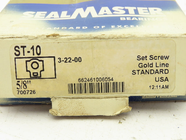 SealMaster ST-10 Take Up Ball Bearing Unit Side Mount 5/8"Bore Cast Iron