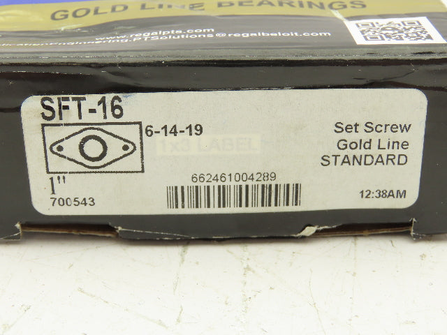 SealMaster SFT-16  2-Bolt Flange Mount Ball Bearing Unit 1" Bore Cast Iron