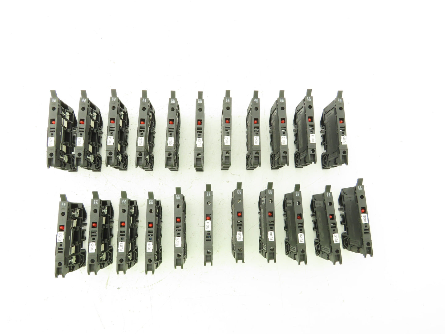 Weidmuller WSI 4/2 Terminal Block Fuse Holder 500V Red LED Indicator Lot of 22